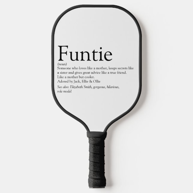 Palas De Pickleball Definición moderna de tía divertida (Anverso)