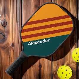 Palas De Pickleball Deporte de vintage Tiras Verde azuladas de salpicó