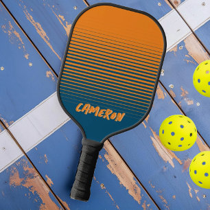 Palas De Pickleball Deportes Moderno Azul Naranja Desvanecimiento Tota