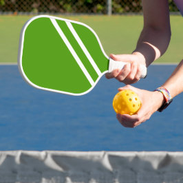 Palas De Pickleball Deportiva Chic Rosa Brillante Verde Blanco Rayas d
