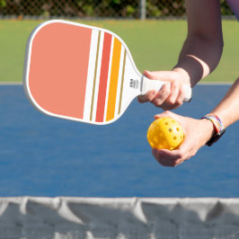 Palas De Pickleball Deportiva Elegante Rayas de Carreras Salmón Naranj