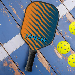 Palas De Pickleball Deportivo Moderno Azul Naranja con Degradado Later
