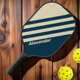 Palas De Pickleball Deportivo Vintage Rayas Desvanecidas Azul Marino c