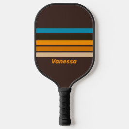 Palas De Pickleball Deriva de espresso a través de rayas con nombre