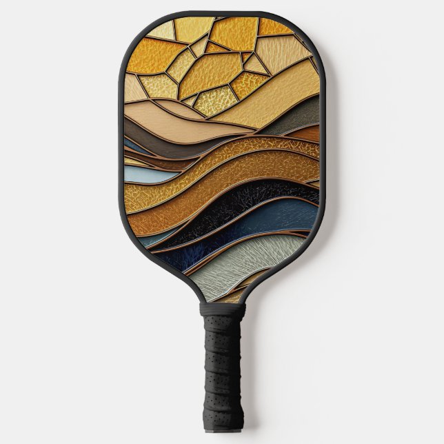 Palas De Pickleball Desert Hills Sand Gold Mosaic Fine Art (Anverso)