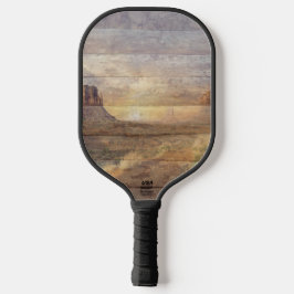 Palas De Pickleball Desert Landscape Monument Valley And Cloudy Sky