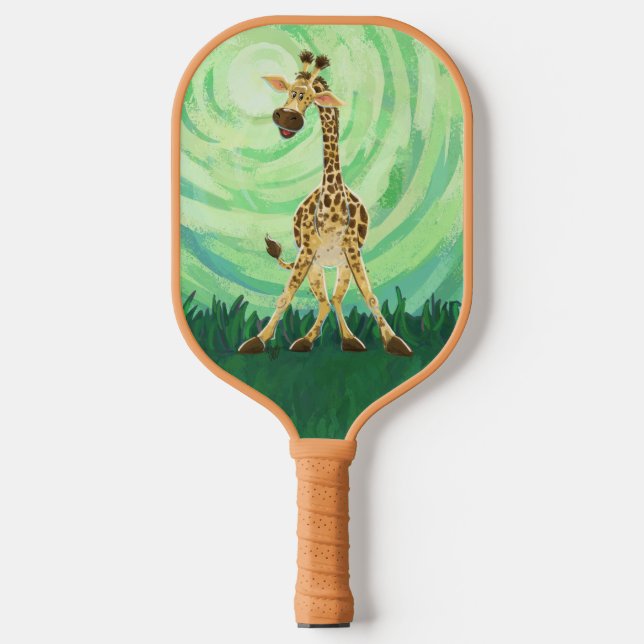 Palas De Pickleball Desfile Animal Giraffe Pickleball Paddle (Anverso)