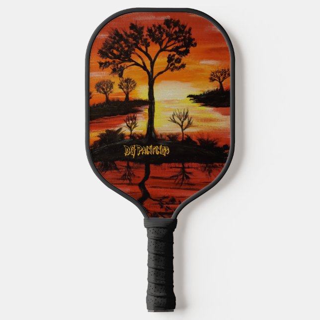 Palas De Pickleball DG Pinturas Reflejo del atardecer (Anverso)