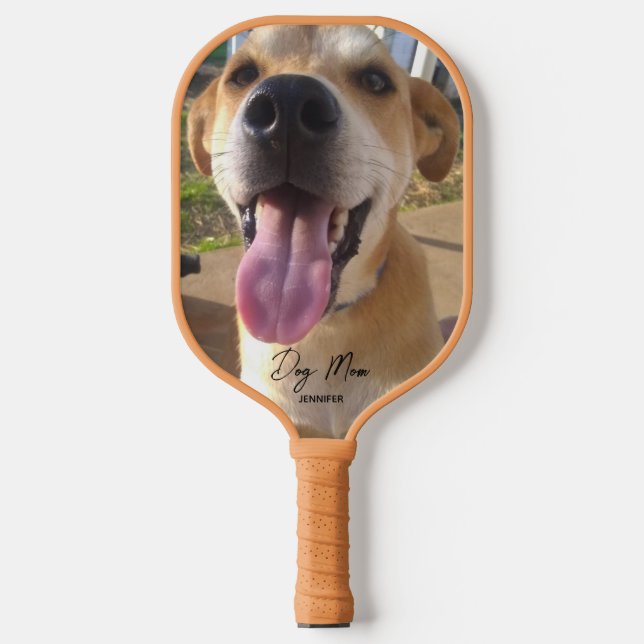Palas De Pickleball Día de la Madre personalizado Dog Photo Dog Mom (Anverso)