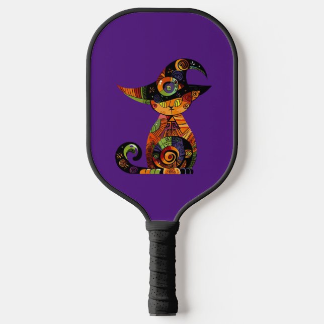 Palas De Pickleball Día de las Brujas/místico/gato/otoño (Anverso)