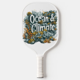Palas De Pickleball Día de los Océanos - Texto sobre el Océano y el Cl
