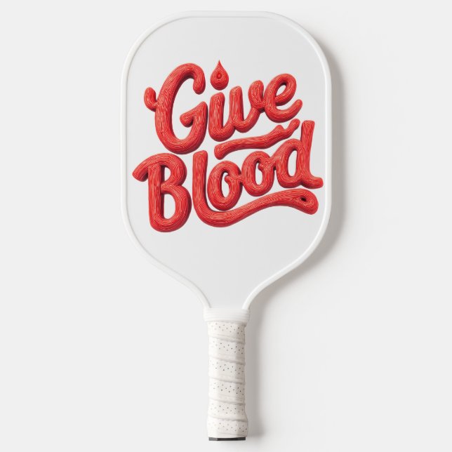 Palas De Pickleball Día Mundial del Donante de Sangre - Glossy Blood D (Anverso)