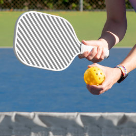 Palas De Pickleball Diagonal gray and white stripes pattern