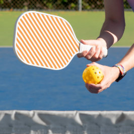 Palas De Pickleball Diagonal orange and white stripes pattern