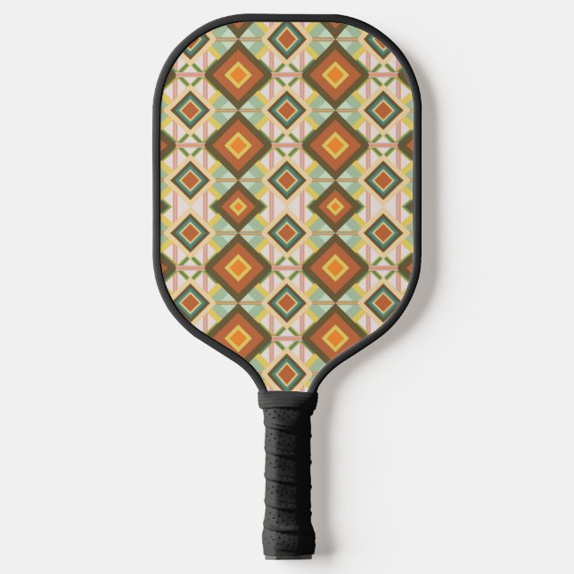 Palas De Pickleball Diamantes de arte pop retro del suroeste (Anverso)