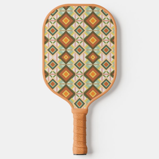 Palas De Pickleball Diamantes de arte pop retro del suroeste (Anverso)