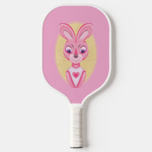 Palas De Pickleball Dibujo animado de conejita linda