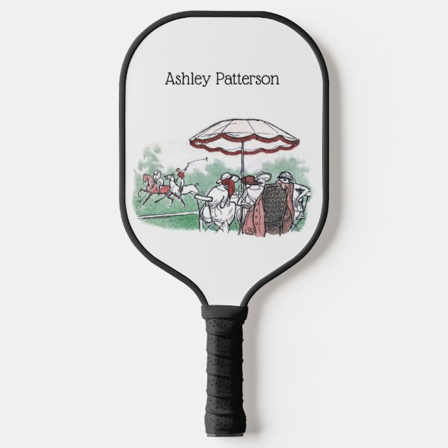 Palas De Pickleball Dibujo de pulmón de las damas de polo con estilo d (Anverso)