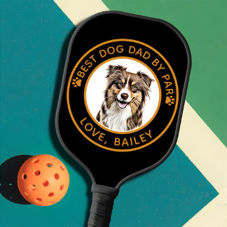Palas De Pickleball Dibujo personalizado de perro de color de borde pe