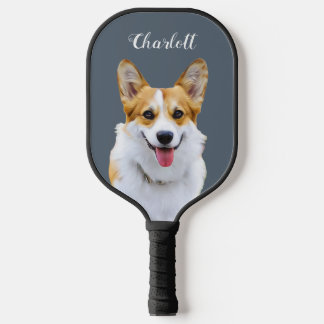 Palas De Pickleball Dibujo personalizado del perro de Corgi galés pers