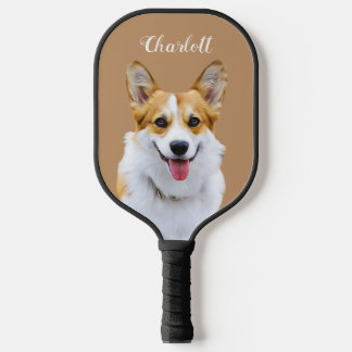 Palas De Pickleball Dibujo personalizado del perro de Corgi galés pers