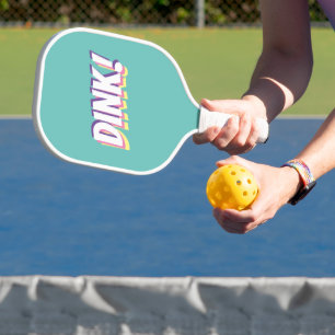 Palas De Pickleball "¡DINK!" o su mensaje audaz, Lt Verde azulada Pick