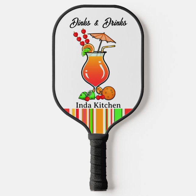 Palas De Pickleball Dinks y bebidas para la despedida de soltera de pi (Anverso)