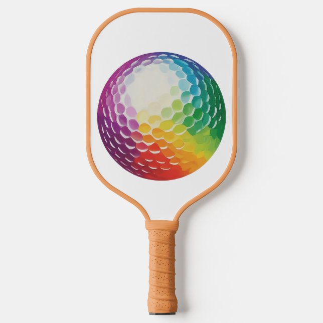 Palas De Pickleball Diseñado en verde violento amarillo (Anverso)
