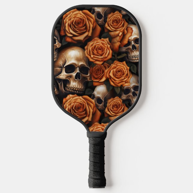 Palas De Pickleball Diseño de la serie Skull y Rosas 9 (Anverso)