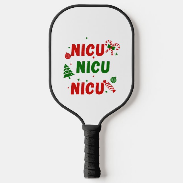 Palas De Pickleball Diseño de Navidades festivos de la NICU (Anverso)