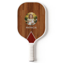 Diseño de pala de pickleball con imagen y nombre p