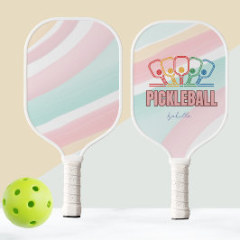 Palas De Pickleball Diseño de Pastel colorido