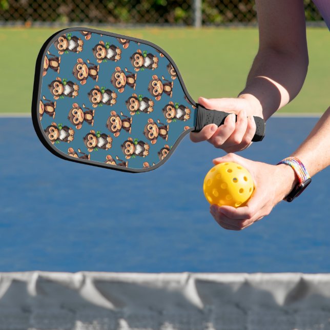 Palas De Pickleball Diseño de Patrón de Mono Azul  (in situ)