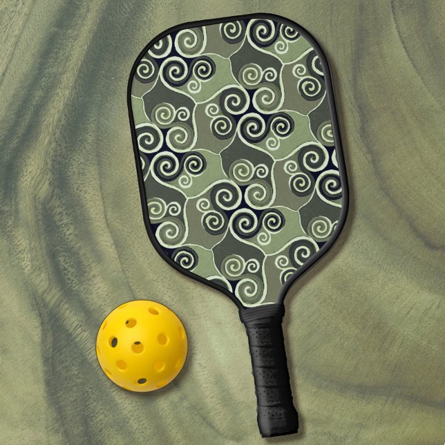 Palas De Pickleball Diseño de patrones de resumen rápido Sage Green Ar (Subido por el creador)