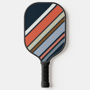 Palas De Pickleball Diseño de rayas de estilo retro diagonal