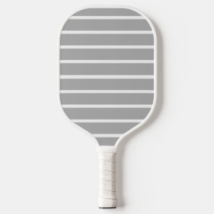 Palas De Pickleball Diseño de rayas grises y blancas de ceniza