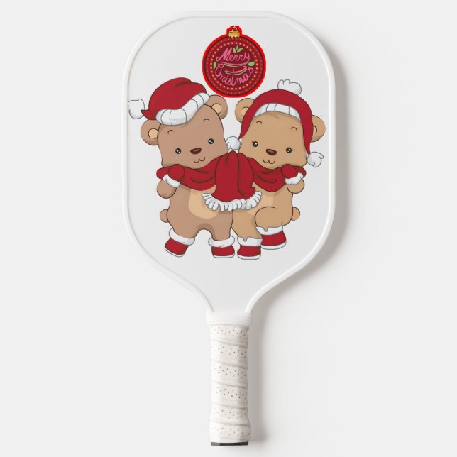 Palas De Pickleball Diseño de remo de bolas navideñas navideñas festiv (Anverso)