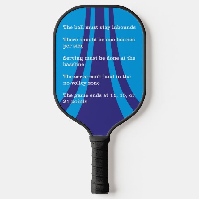 Palas De Pickleball Diseño de remo futurista simple con reglas (Anverso)