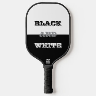 Palas De Pickleball Diseño De Texto Blanco Gris Negro Y Colores Sólido