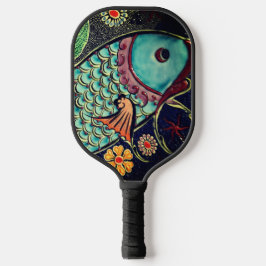 Palas De Pickleball Diseño decorativo de Mosaic Koi Fish