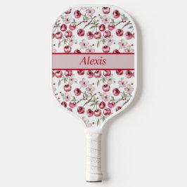 Palas De Pickleball Diseño floral elegante de cerezo personalizado