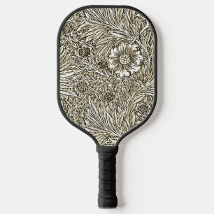 Palas De Pickleball Diseño floral intrincado en marrón y blanco