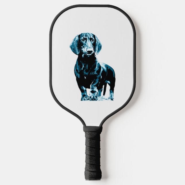 Palas De Pickleball Diseño moderno de dachshund (Anverso)