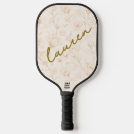 Palas De Pickleball Diseño Personalizado de Florales Suaves para Pickl