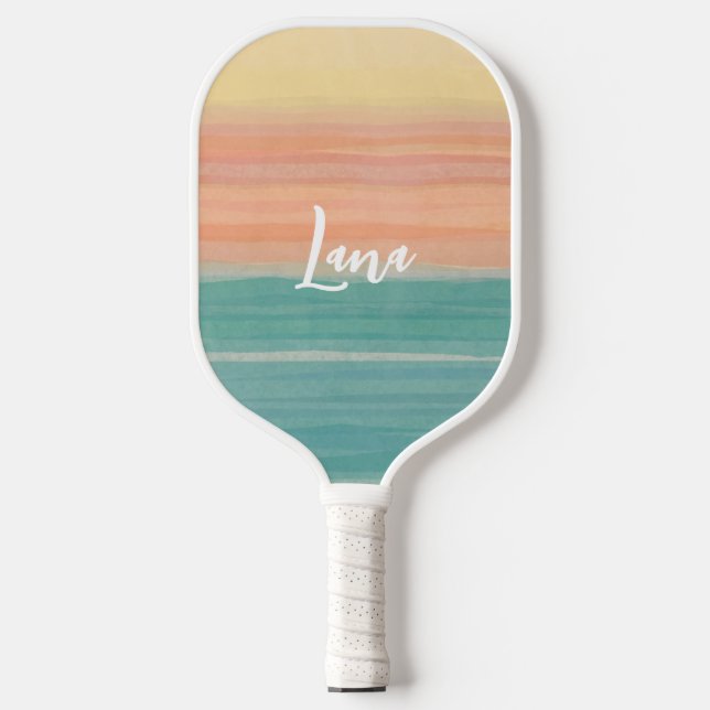 Palas De Pickleball Diseño personalizado de la puesta de sol del papel (Anverso)
