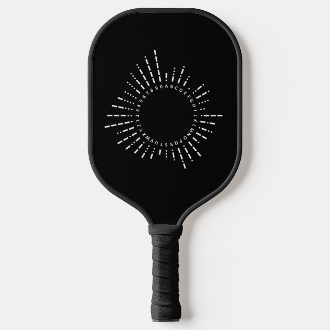 Palas De Pickleball Diseño único de círculo de código Morse (Anverso)