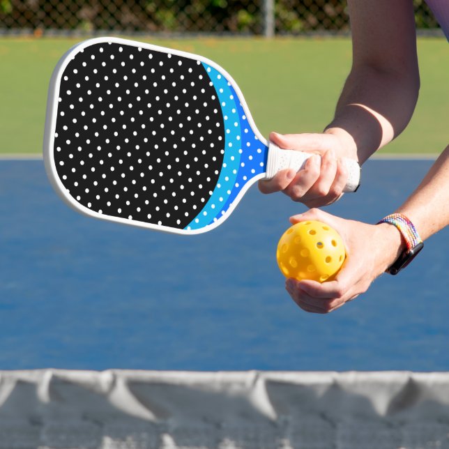 Palas De Pickleball Divertido Dotado de dos tonos azul negro curvo blo (in situ)