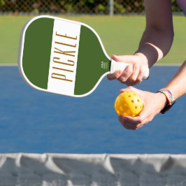 Palas De Pickleball Divertido Guay Forest Green White Stripes PICKLE T