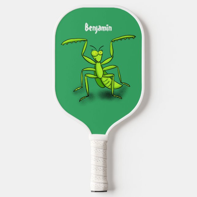 Palas De Pickleball Divertido ilustracion personalizado de mantis de o (Anverso)