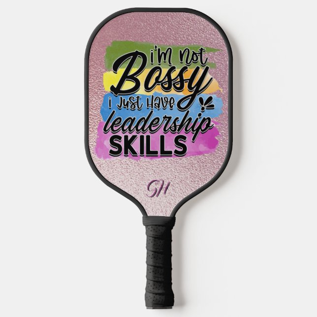 Palas De Pickleball Divertido, no Bossy Leadership Humage (Anverso)